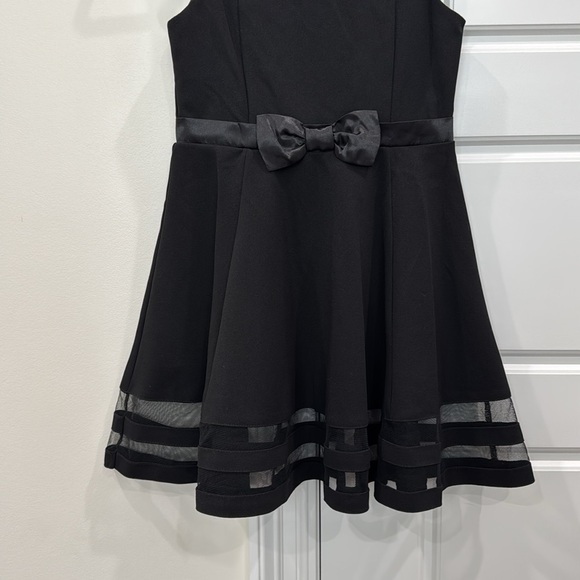 Calvin Klein Girls Black Dress Party Wedding Holiday, Bow, size 8 Fancy Formal - Picture 5 of 11
